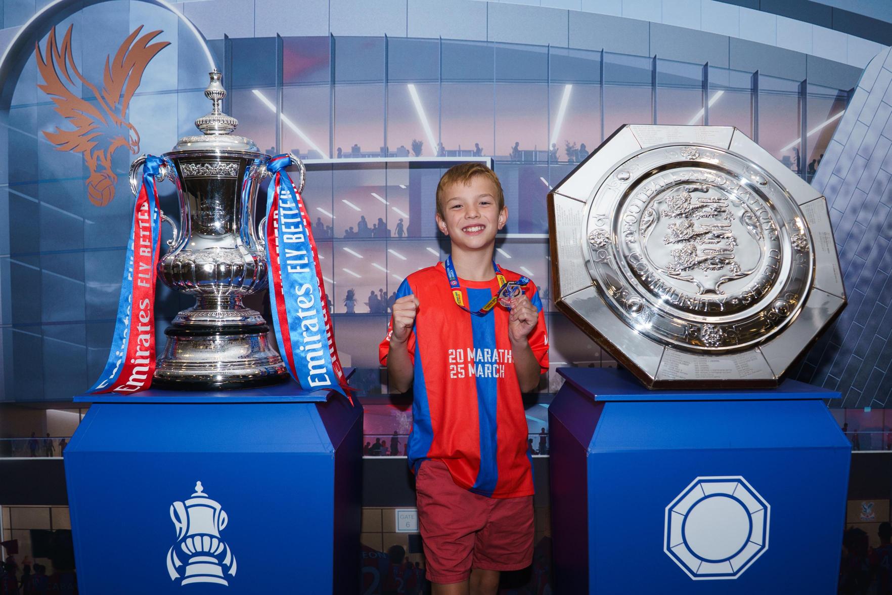 Anthony after the march with the FA cup!